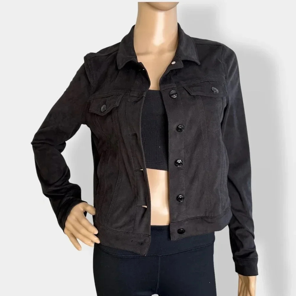 SUEDE Brandβ Black Trucker Jacket
